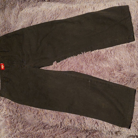 Dickies workwear jr women sz 5 black flat front capri pants PacSun Y2K VINT - Picture 2 of 8